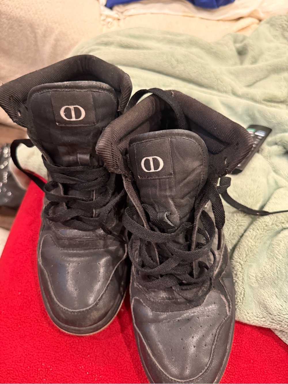 Dior Man  Black High-Top Sneakers with Logo